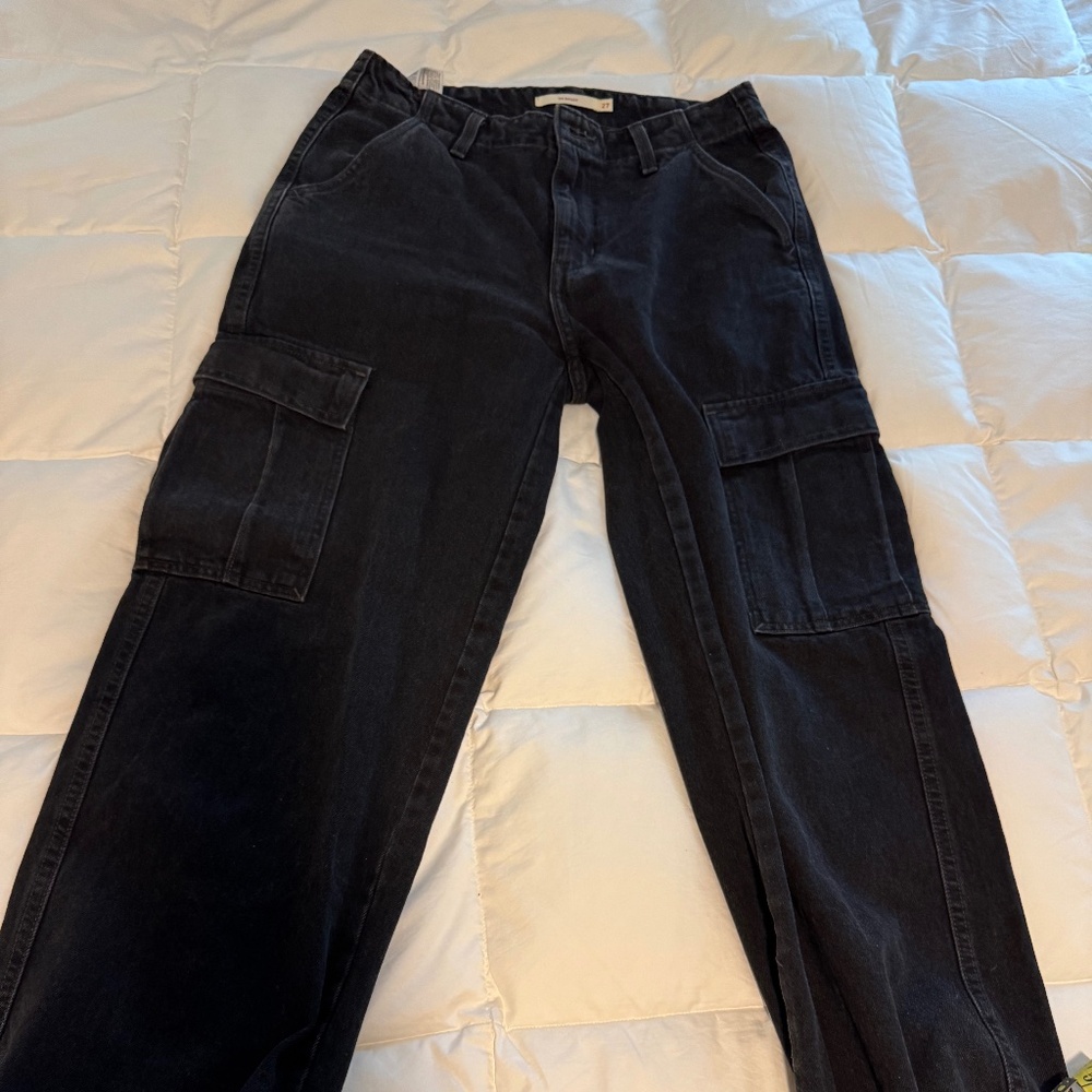 Levis 94 Baggy, Cargo with drawstring ankles, Black, Size 27